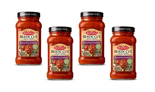 Bertolli Rustic Cut Pasta Sauce Roasted Garlic 4 Jars 23Oz/652G Each #TOP25