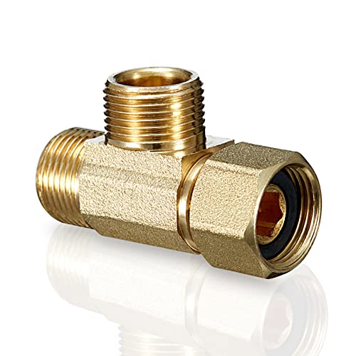 Add-A-Tee - 3/8Compx3/8Compx3/8Comp Brass Tee for Faucet Dishwasher 1Pcs