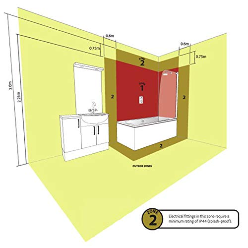 ENKI BM008 LED Bathroom Mirror Wall Mounted Bathroom Mirror 1000 x 700 mm Large Backlit Illuminated Shaving Makeup Vanity Mirror Waterproof IP44 Mains