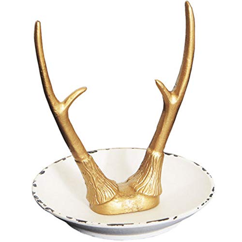 Joeesun Collier européen rétro bijoux cadre créatif boucles d'oreilles anneau plateau de stockage de bijoux personnalité support de stockage en métal Cover