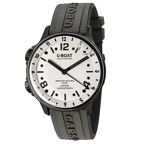U-Boat Capsoil Doppiotempo Mens Analog Swiss Quartz Watch With Silicone Bracelet 8889 #TOP28