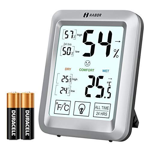 Habor Upgraded Digital Hygrometer Indoor Thermometer, Room Temperature Hygrometer Monitor with 3