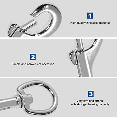 Karabinerhaken mit Drehgelenk, 3 Stück Robusten Schlüsselanhänger Karabiner für Hundeleine Stabil Abnehmbare Drehverschlüsse Schlüsselkarabiner, Multifunktion Schlüsselring