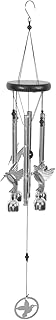 Hummingbird Outdoor Wind Chime Metal Tube Bell Hanging Decor for Patio Courtyard Front Door with Melodious Sound and Tree of Life Memory Design