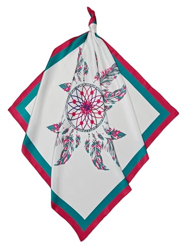 Image of Satin Silk Small Square Scarf for Women, Printed Soft and Comfy Neck Head Tie Scarf Bandana
