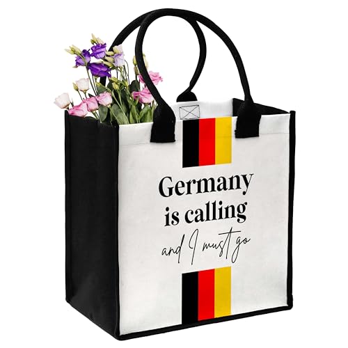 ONDTOM Germany Travel Gifts Bag, Germany Lover Gifts, Multicolor Medium Classic Tote Bag, Reusable...