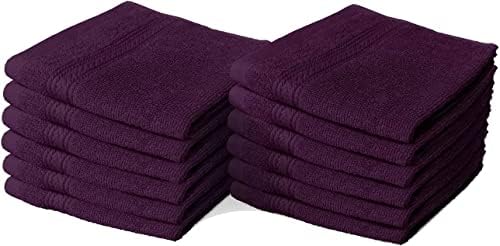 Textile Do 12 X Face Cloth Set 100% Egyptian Combed Cotton Flannel Face Towels 500-GSM Quick Dry And Highly Absorbent Washcloth for Hotel Spa Gym Makeup Remover 30 x 30 cm (White, 6)