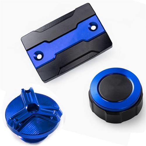 Tapa del tanque de freno MT07 azul que mejora el sellado y la estética de tu moto