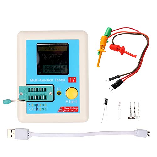 KKmoon Testador de transistor LCR-t7 TFT Diodo Triodo Capacitância Testador ESR Tester NPN PNP MOSFE