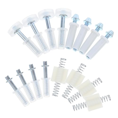 Kit de herrajes para puertas plegables de 16 piezas con riel, guía y componentes metálicos para puertas corredizas, plegables y colgantes, piezas de reemplazo suaves y silenciosas miniatura 1