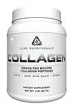 Core Nutritionals Collagen, Grass Fed Bovine Collagen Peptides, Supports Joints, Hair, Skin and Nails, 35 Servings (Unflavored, 1 lb)