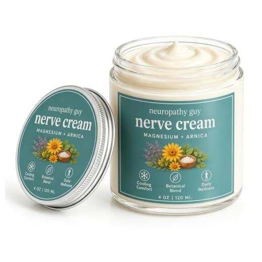 Neuropathy Guy Nerve Cream, Magnesium Arnica Cooling Comfort Cream, Botanical Blend with Aloe Vera & Vitamin E, Fast Absorbing Daily Body Care for Hands & Feet, 120ml