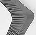 Cathay Home Luxury Wrinkle And Fade Resistant Double Brushed Ultra Soft Microfiber 14-inch Standard Pocket Single Fitted Sheet, Black, Queen