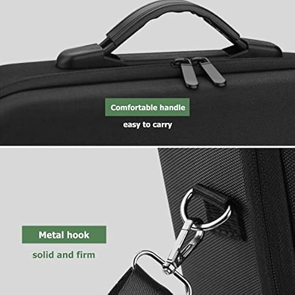 Drönarförvaringsväska, bärbart drönarfodral med stor kapacitet Bekvämt grepp Slitstarkt nylontyg med axelrem för delarnas arrangemang(EWB9565 För Air 2/2S)