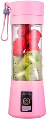 Generic Fresh Juice Portable Blenders and Mini Fruit Smoothie Milk-shake Mixer Bottle Blander Licuadora Portatil Juicer (Pink), Large