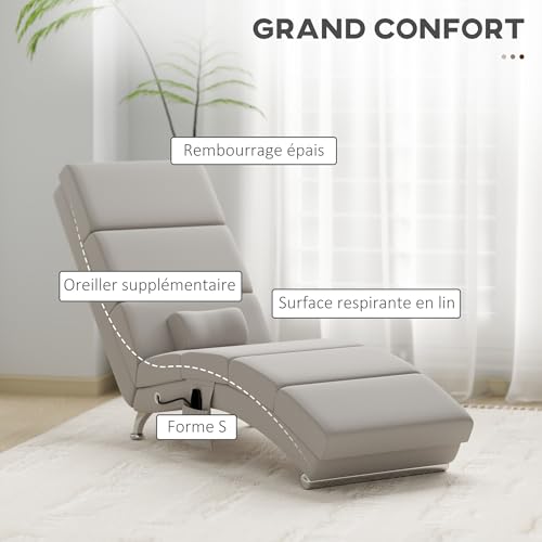 Fauteuil Relax Massage Chauffant 8 points HOMCOM