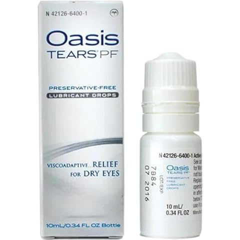 Oasis TEARS PF Preservative-Free Lubricant Eye Drops Relief For Dry Eyes, 0.34 Ounce Cover