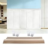 2 Set 94.5 in x 54 in MDF Board and Batten, Paintable Wainscoting Kit,Molding Trim Slat with Edge Strip，Premade Accent Wall Panel for DIY Kitchen Bedroom Living Room Home Decor Covers (189 x 54 Inch)