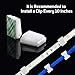 PETKNOWS 80 PCS Light Strip Mounting Clips White Self Adhesive Led Light Fasteners Mounting Holder Cable Clamp Organizer for 10mm Light Strip (10 mm)