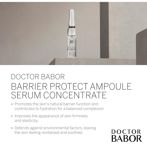 BABOR Doctor BABOR Barrier Protect Ampoules Serum | Strengthened Skin Protection Barrier | With Ceramides and Niacinamide | For Dry and Stressed Skin | Radiant and Balanced Skin | Vegan | 7 x 2 ml