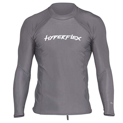 Hyperflex Long Sleeve Rash Guard Lycra Shirt, Wetsuit Base Layer Helps Protec...