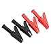 RuiLing 2Pairs Full Insulation Car Battery Test Lead, 30A Protecting Alligator Clips Crocodile Clamps (Black+Red)