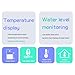 Mulcort Wireless Ultrasonic Level Gauge Water Tank Liquid Level Meter with Temperature Sensor Liquid Depth Level Gauge Indicator with Time Display