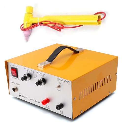 Lakenbroade Jewelry Spot Welder Pulse Sparkle Spot Welding Machine Jewelry Electric Soldering Machine Welding Pulse Sparkle Spot Welder 80A 600W Two Modes for Gold Silver Platinum Steels,110V