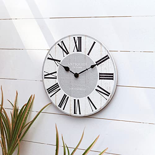 NIKKY HOME Vintage Rustic Wooden Wall Clock #TOP10