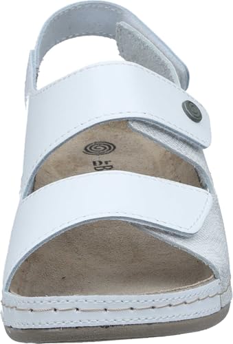 Dr. Brinkmann Damskie sandały klinowe 710221-03, 38 EU szerokie, biały, 38 EU szeroki