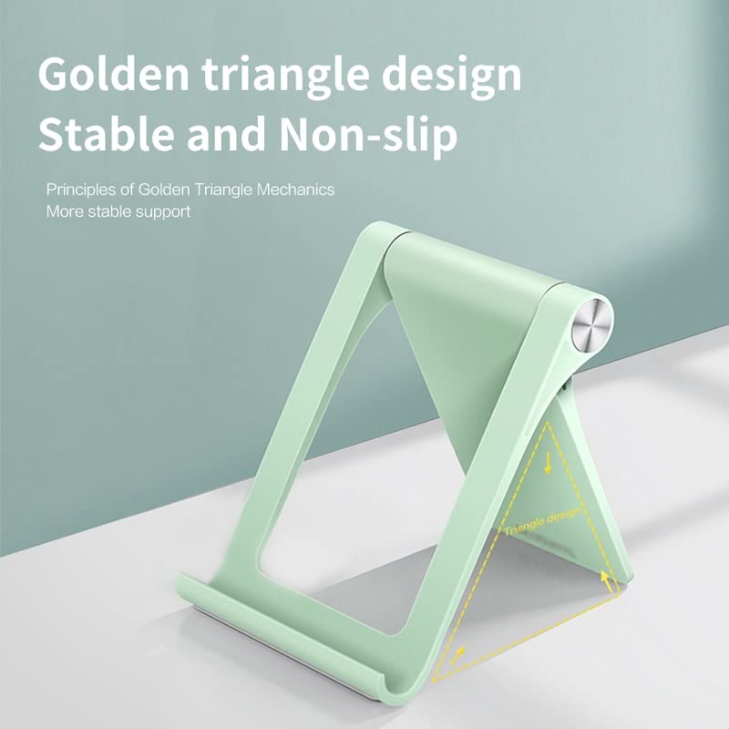 Support de téléphone universel, support de tablette pliable et inclinable vert