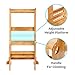 UNICOO- Bamboo Height Adjustable Kids Learning Stool, Kids Kitchen Step Stool, Toddlers Stool (Kids Stool - Nature)