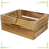  Geflammte Holzschublade 37x29x15,7cm Ablage Kasten Kiste Obstkiste Weinkiste kleine Holzkiste Box Dekoration klein Shabby chic Schublade