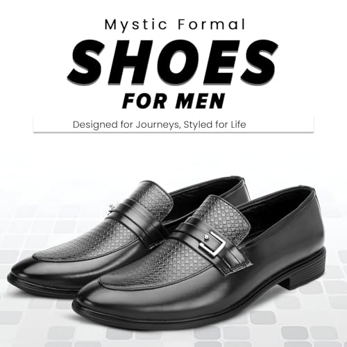 Image of STANPHORD Men Formal Slip-On Loafer Shoes | Lightweight PU Casual Office Wear Moccasins | Cushioned Insole | Anti-Slip Sole | Business Casual (TPSH M609)