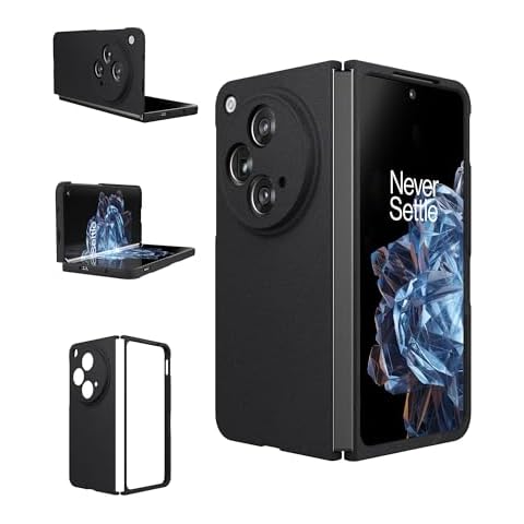 Eastcoo Slim Fit Case for OnePlus Open, [Hard PC Back] [Frosted Feel] [Wireless Charging Support] Lightweight Shockproof Case Cover for OnePlus Open(2023), Black Cover