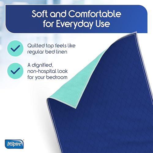 Inspire Waterproof Mattress Protector, 2 Pack - Dark Colored to Hide Stains, Extra Large 34 x 54, Quilted Bed Pad for Incontinence Washable, for Adults and Kids - Thumbnail 5