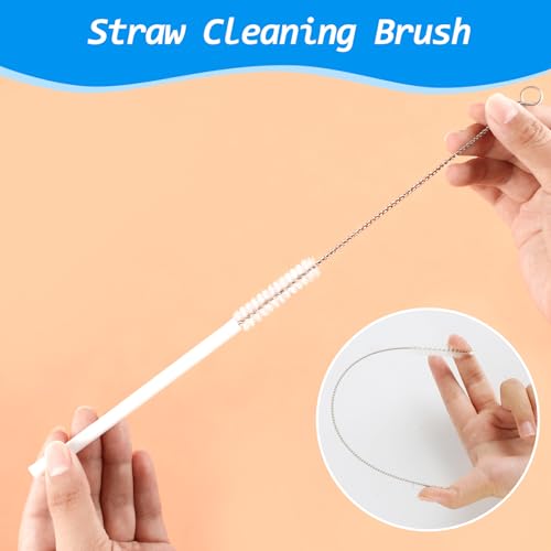 3-In-1 Becherdeckel Reinigungsbürste, 3 Stück Becherdeckel Reinigungsbürsten und 3 Stück Strohhalmbürsten, Multifunktionale Reinigungsbürsten Set für Gläser, Reagenzglas und Wasserflasche