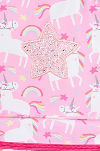 ThePyjamaFactory Girls Unicorn Star Pink Backpack, Kids Backpack, Schoolbag, Rucksack