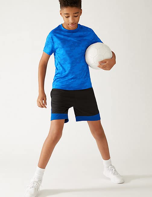 Image of Marks & Spencer Goodmove Unisex Kids Printed Polyester Round Neck Regular Fit T Shirt