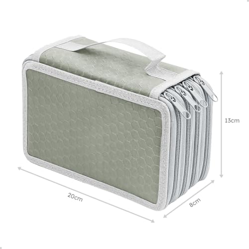 Genérico Estojo Escolar Box Grande Organizador Compartimento Divisorias Porta Caneta Lapis (Cinza)