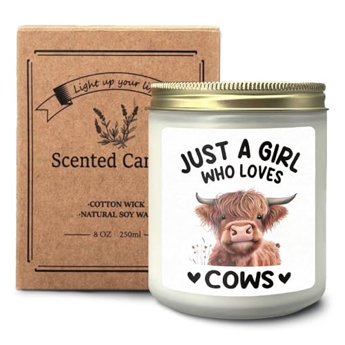 Lavender Scented Highland Cow Candle