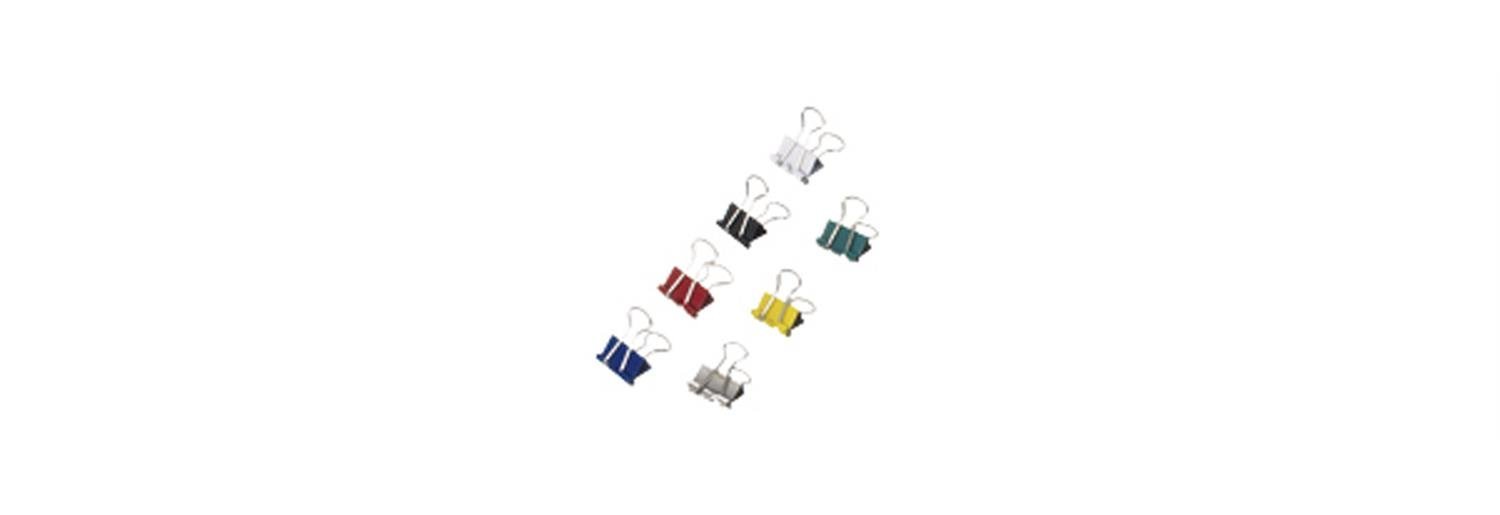 Maul Original Mauly Klemmer 16 mm, foldback clamp, clamping width 5 mm, 2141699, box of 12 pieces, assorted colors