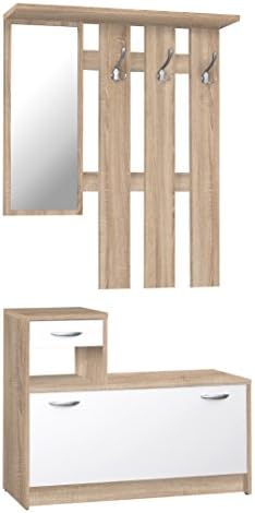 13Casa - Hola A3 - Mobile ingresso. Dim: 100x25x180 h cm. Col: Bianco