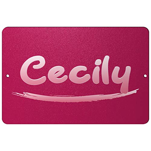 Makoroni - Cecily Female Name 12x18 inc Aluminum Decorative Wall Street Sign