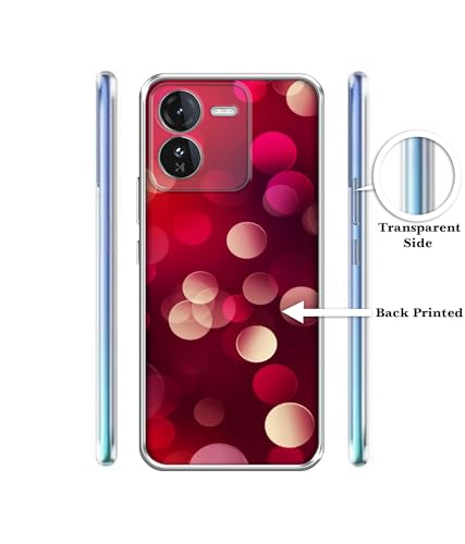 Image of 3D Circles Design Printed Silicon Soft TPU Back Case Cover for iQOO Z9 5G, Multi