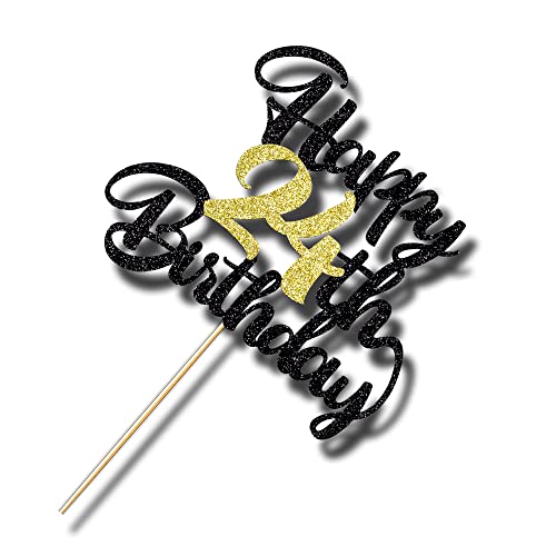 Image of 24th Happy birthday cake topper party decoration gift plugin | Cheers to 24 Years,24 & Fabulous /Hello 24th Legend since Awesome since2002 Straight Outta Party Decoration Gift Plugin