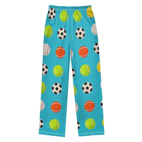 Pajama Pants Various Balls Pattern Long Sleep Pants Lounge Bottoms2