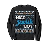 Funny Ugly Hanukkah Sweater Long Sleeve Nice Jewish Boy Matching