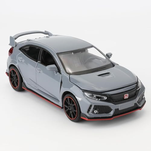 FUNABLO 1/32 Compatible for Diecasting Alloy Honda Civic Type R Car Model Toy Car，Pull Back Alloy Car with Lights and Sound, Open Door for Kids Gift, Cars for Kids (Grey) (B0DDPP7Z86) Amazon Price History, Amazon Price Tracker