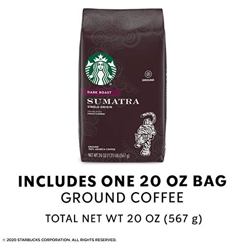 Image of Starbucks Dark Roast Ground Coffee - Sumatra - 100% Arabica - 1 Bag (20 Oz.)